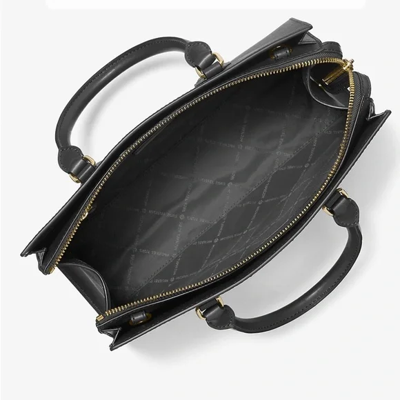 Michael Kors Black Satchel with Gold Accents - Picture 2 of 3